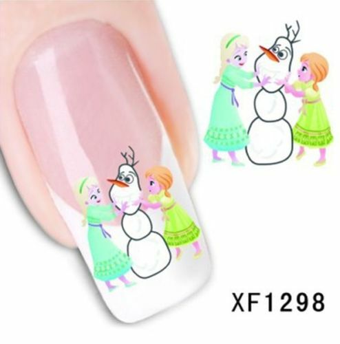 Nail Art Water Transfer Sticker Decal Stickers Pretty Snowman People XF1298