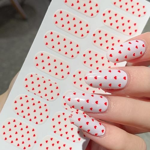 6 Sheets Valentine’s Day Nail Wraps Full Stickers Nail Valentine，6 Sheets
