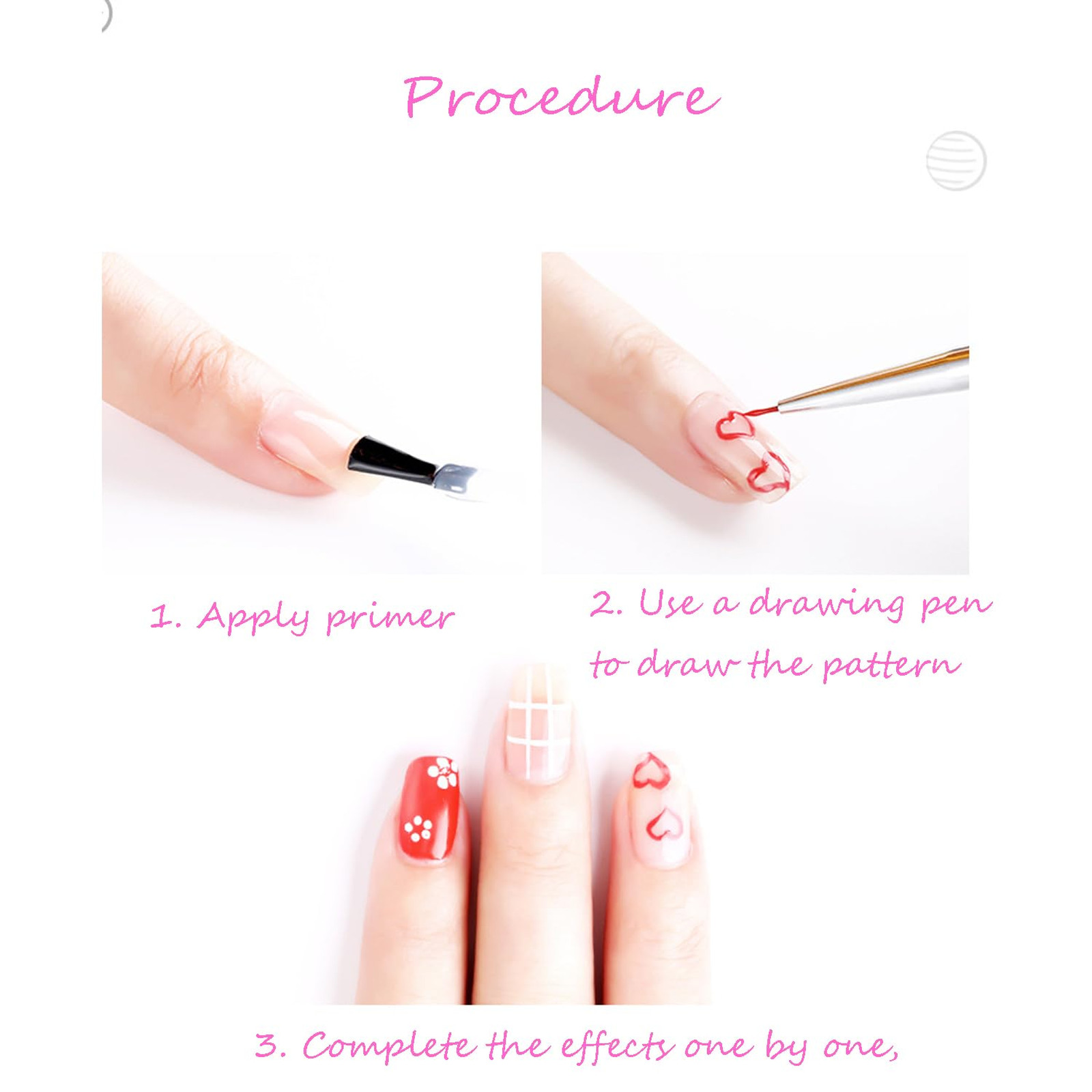 Nail Dotting Tools Set 5PCS Dual-Ended Dotting Pens 3PCS Nail Art Brushes for