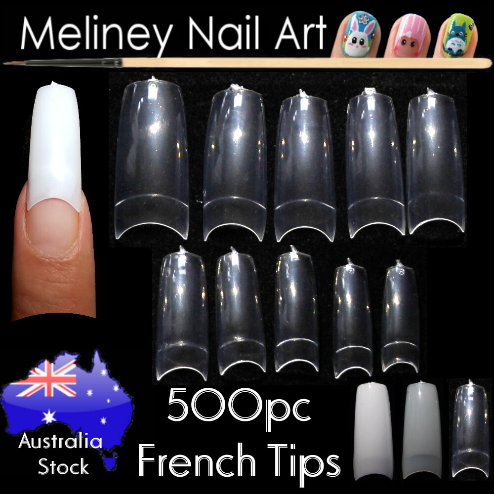 500/600Pc French Nail Tips Nails Square Long Short False Fake Acrylic Gel Bulk