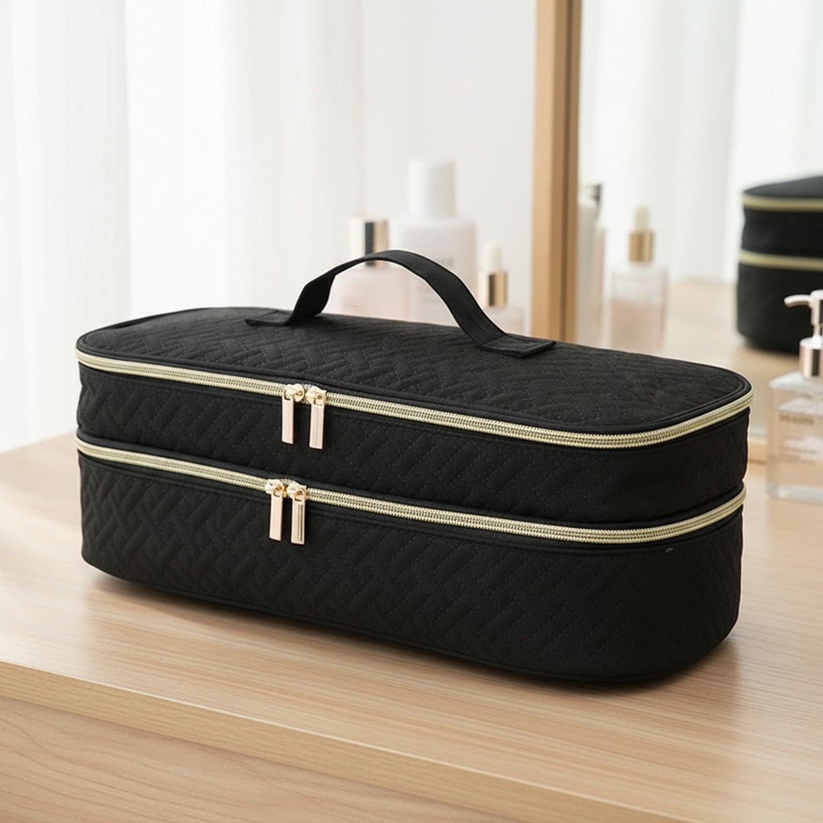 Manicure Set Makeup Case with Handle for Nail Suppiles Gift for Manicurist Girls