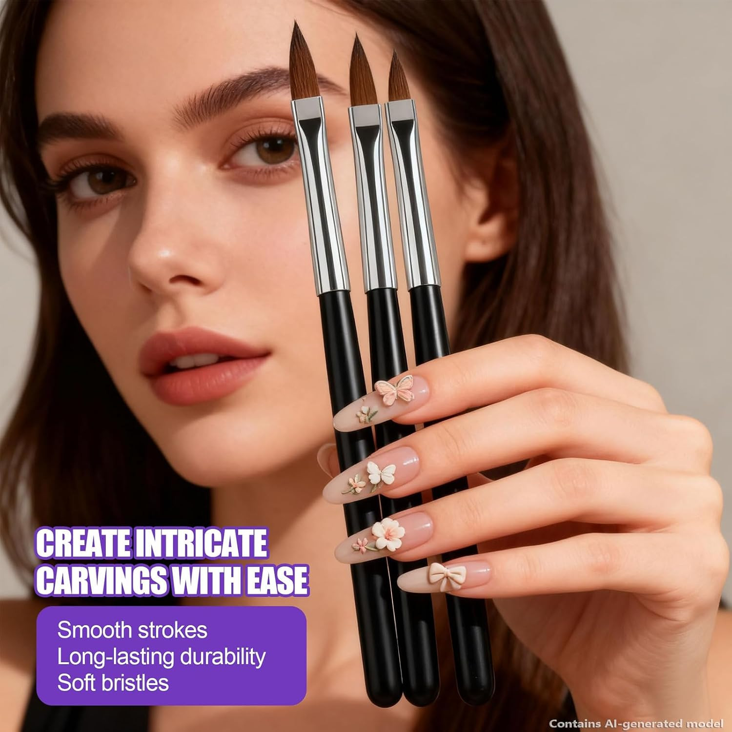 Nail Dotting Tools Art Brushes Kit with Nail Stand Gel Polish | Design Pen for N