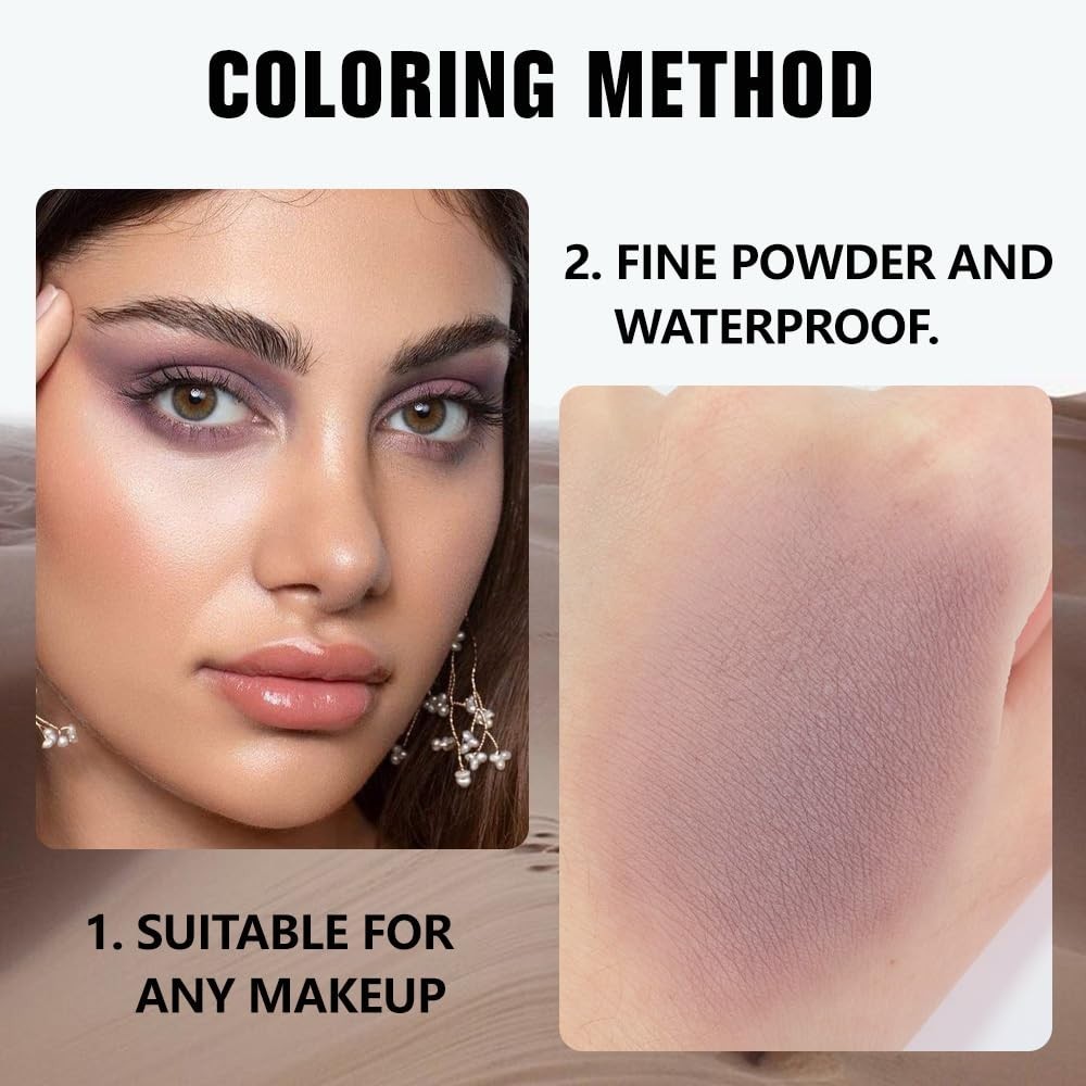 FeiCuiYun Matte Mauve Taupe Eye Shadow Palette Makeup For Older Women, Matte Sin