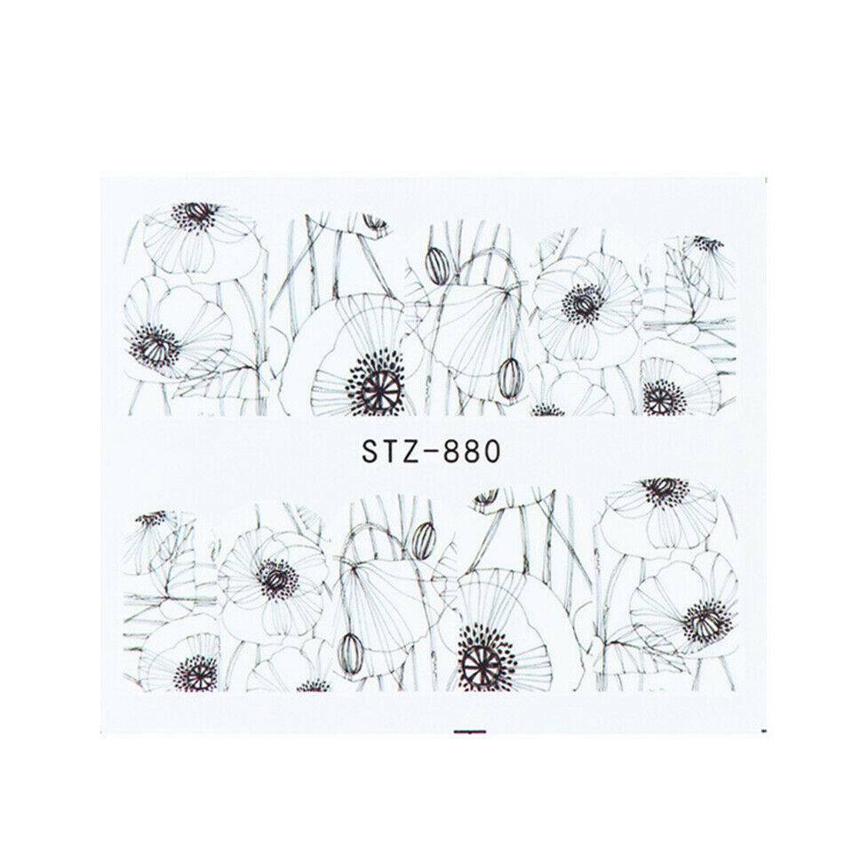 Flowers Animals Water Transfer Nail Art Sticker Decal Decoration DIY Manicure