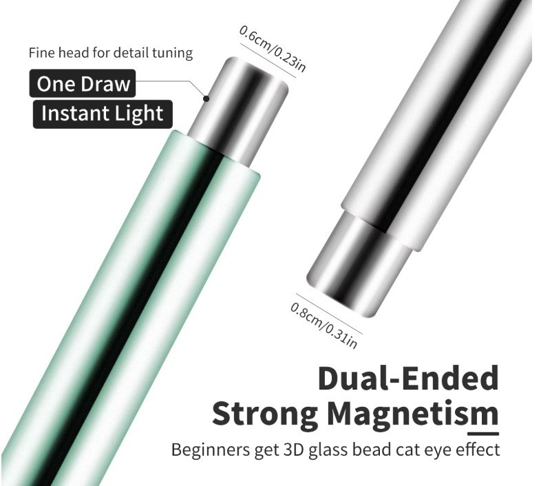 Cat Eye Nail Art Magnet Tool Cylindrical Stick for Uv Gel Effects