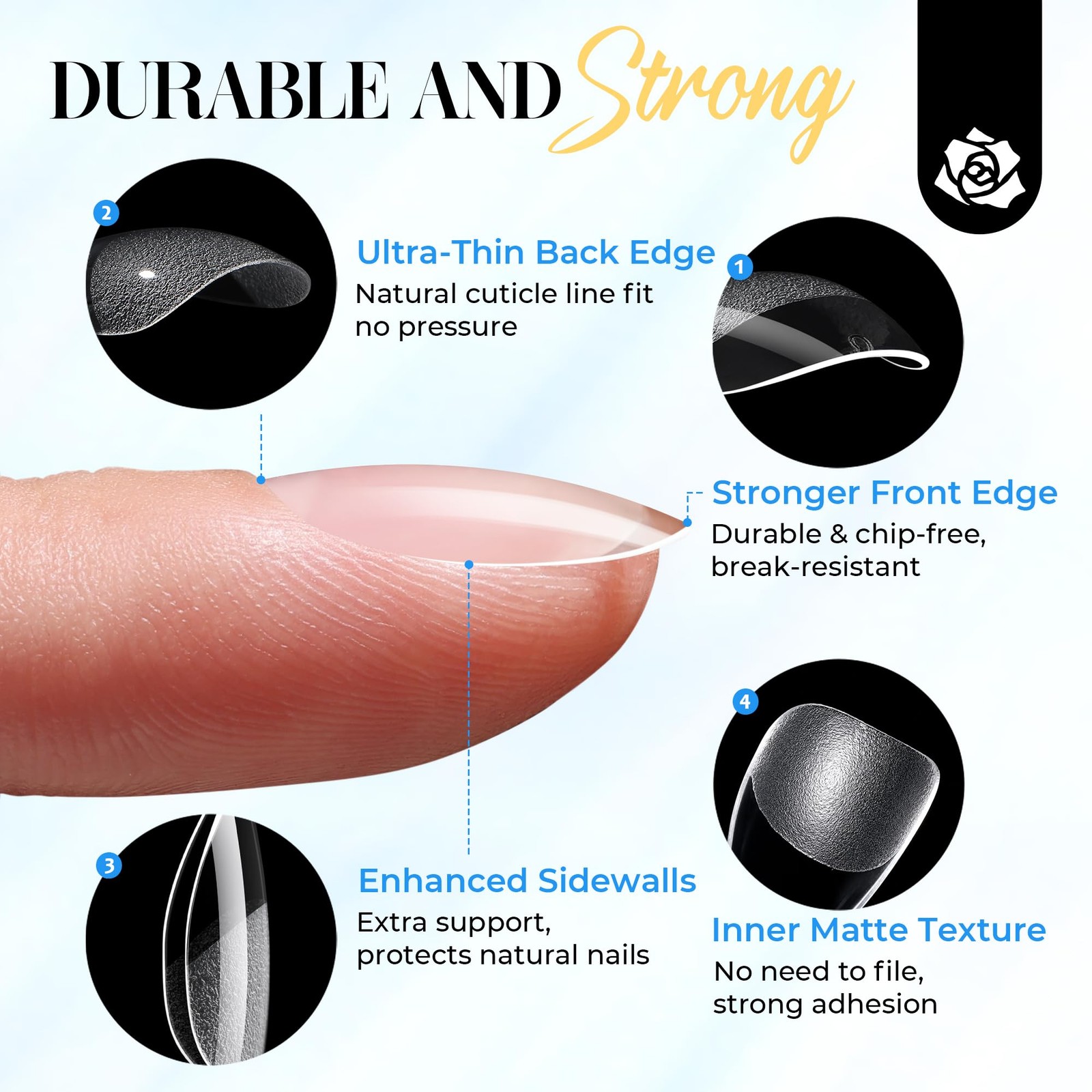 UNA GELLA Gel Nail Kit: Extra Short Almond 120Pcs Pre-Etched Soft Gel Nail Ti…