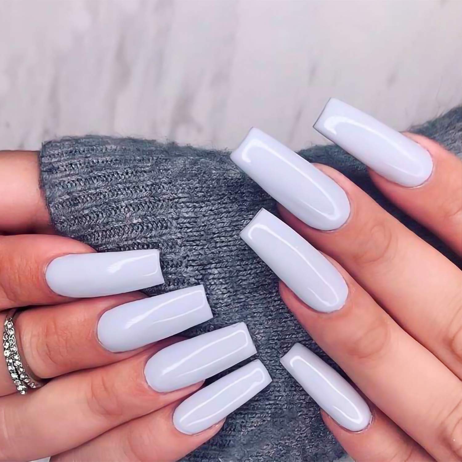 Matte Finish Acrylic Nail Tips with Clipper and Storage for Easy Organization