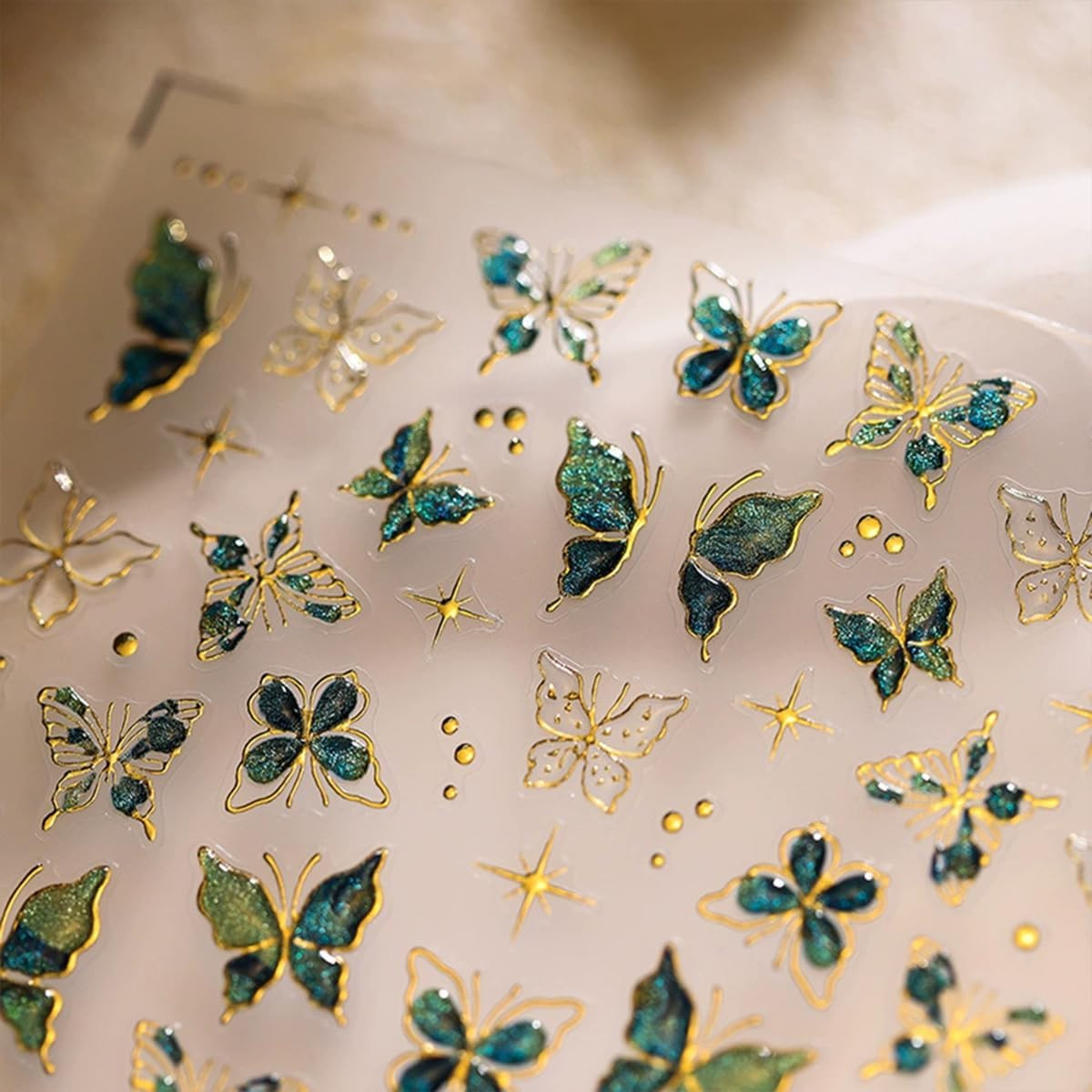 5D Embossed Ocean Life Nail Art Stickers Decals Self Adhesive Seashell Starfish