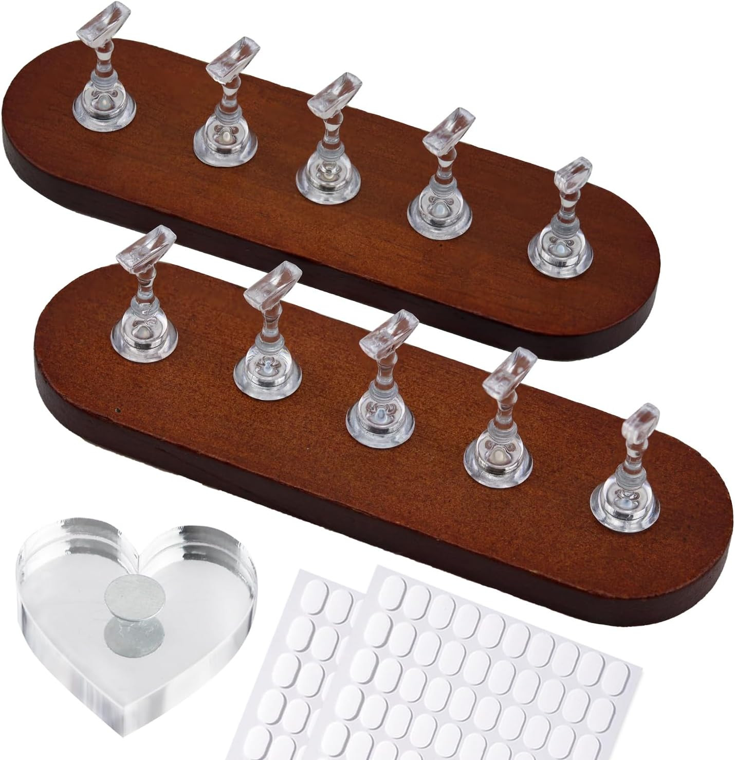 Nail Stand for Press on with Nail Art Brushes Nail Holder for Painting Practice