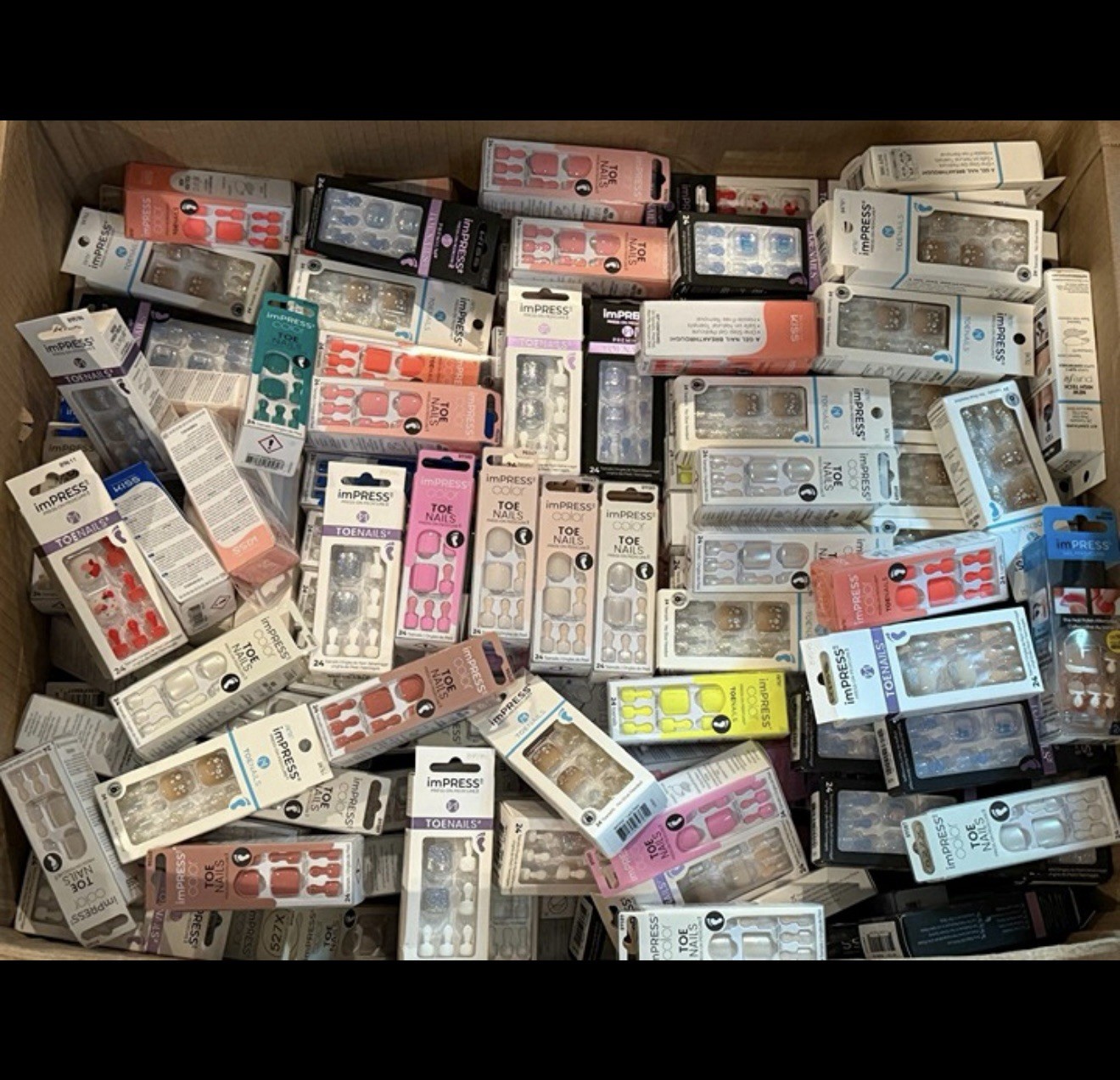 “Set of 100” Kiss imPRESS TOE Nails Mixed LOT**NEW DESIGNS**** CLOSEOUT–Deal# 56