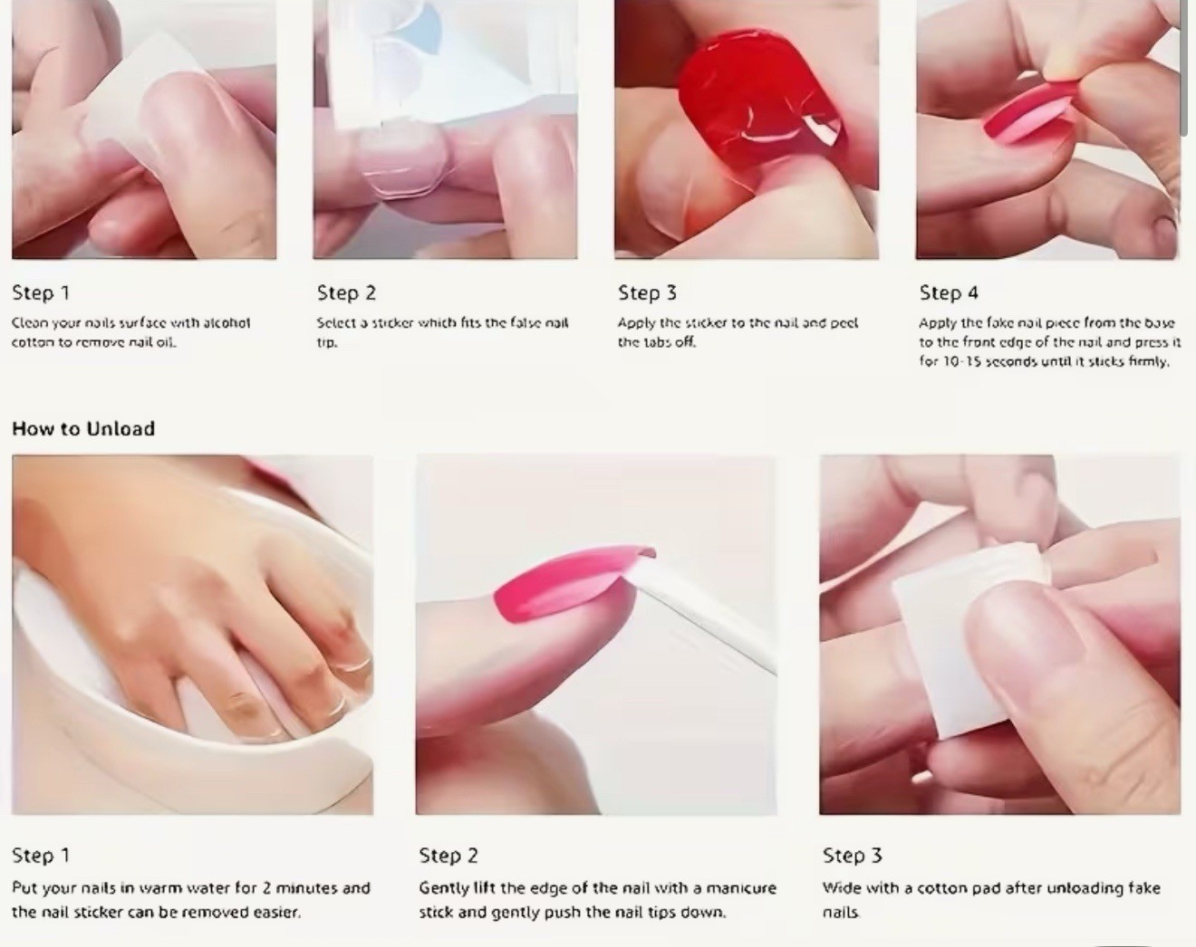 Long Press on Nails Square Fake Nails Black French Tip Acrylic False Nails