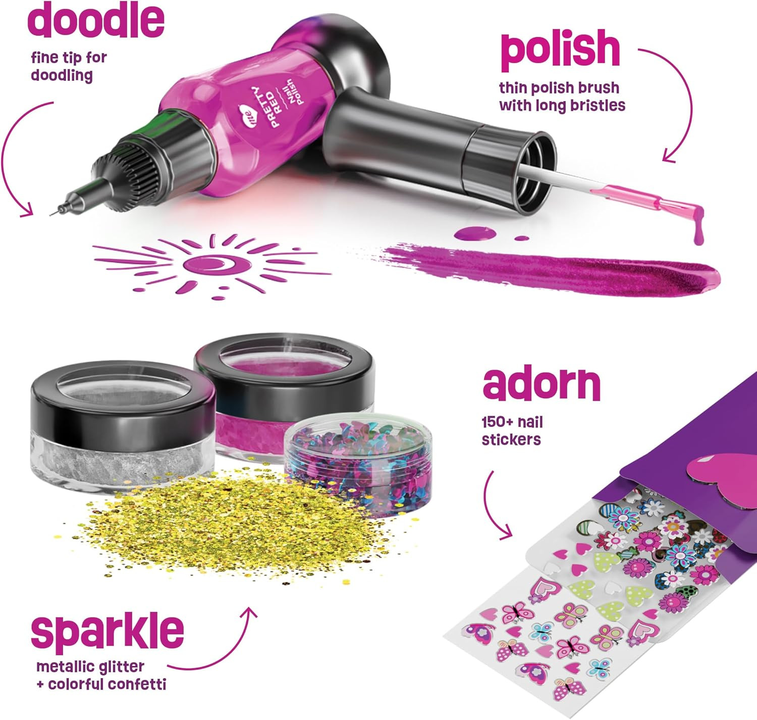 Nail Art Studio for Girls – Birthday Gift – Nail Polish Kit for Kids Ages 7-12 Y
