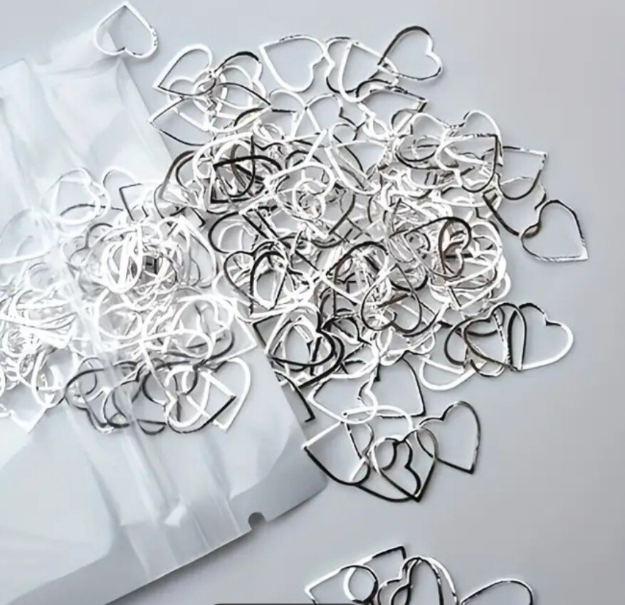 Lot 3 Styles 30 Pcs Silver Butterflies Gold Hearts Silver Hearts Nail Art Charms