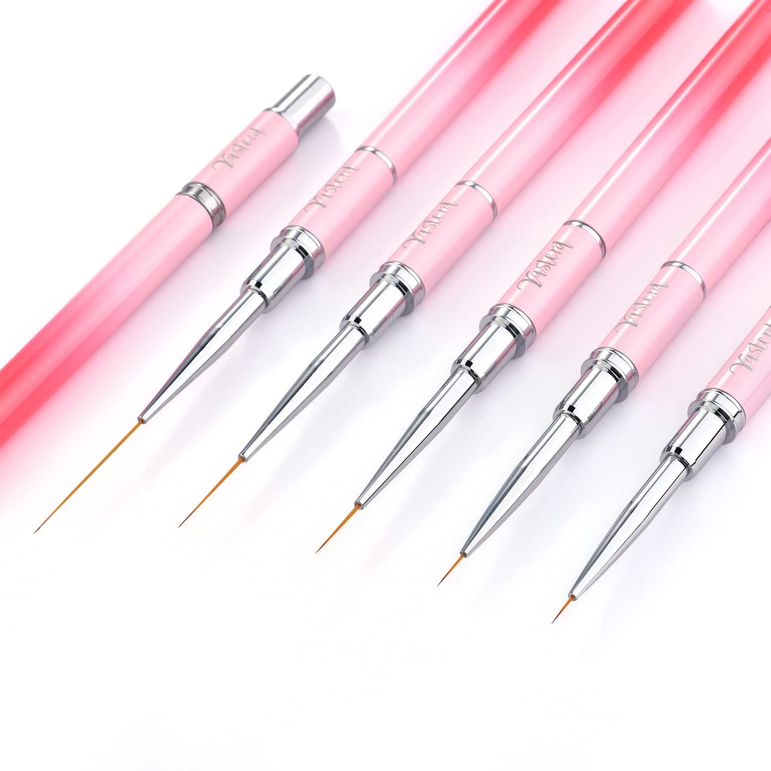 Nail Art Brushes, 5pcs Long Nail Art Line Brushes