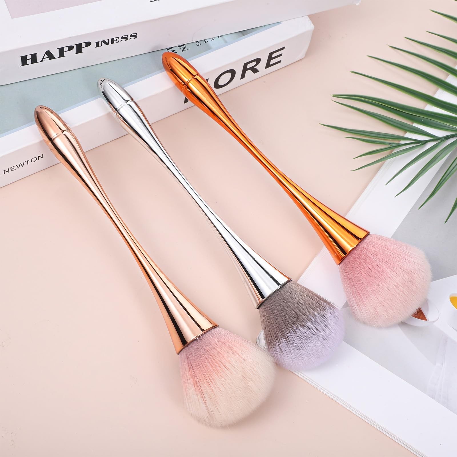 3 Pcs Nail Art Dust Brush Acrylic Brush Loose Nail Cosmetics Brush for Nail Dust