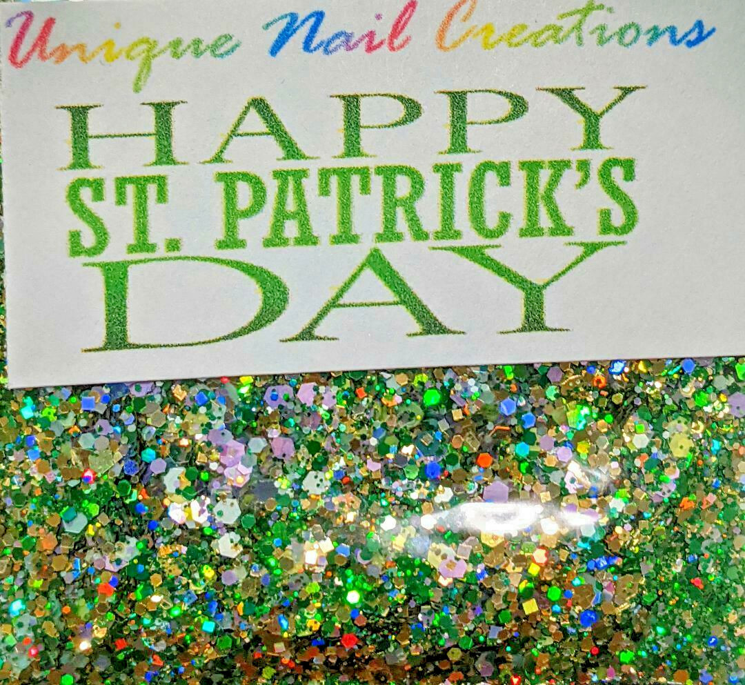 Limited Ed Glitter Mix~HAPPY ST.PATRICKS DY~Nail Art/Body Glitter/festival/Slime