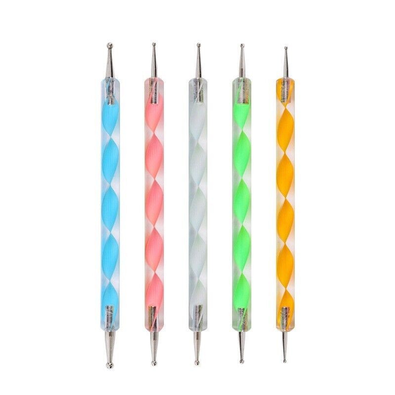 20Pcs Nail Art Dotting Painting Drawing Brush Pen Tools UV Gel Polish Kit Set