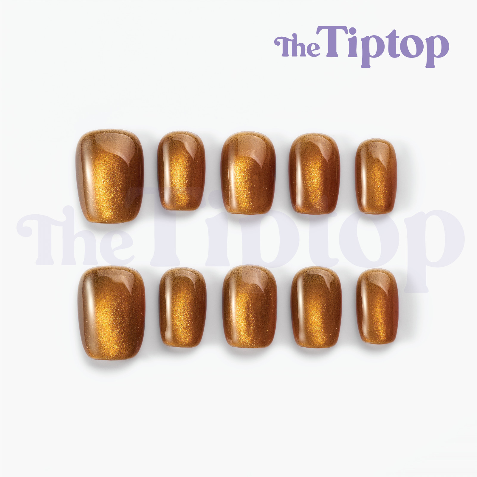 Amber Luxe/Reusable/Christmas/Fall/Nail Art/Short Coffin Press On Nails/M14