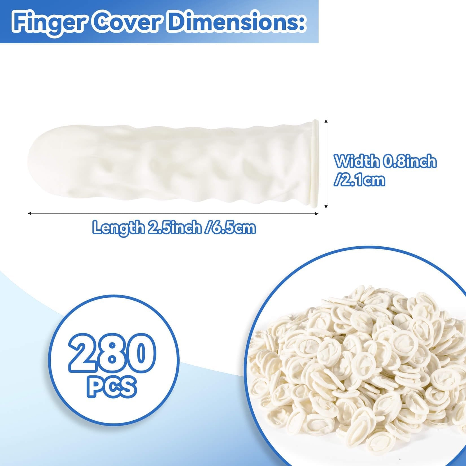 Disposable Finger Cots Rubber Fingertips Thumb Cover for Nail Art Tattoo
