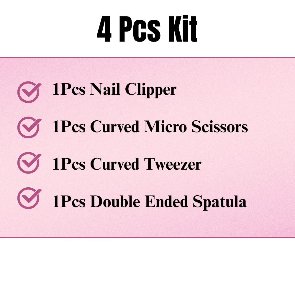 Cuticle Maintenance Kit 4 Pcs Stainless Steel for Clean Nails and Beauty Care