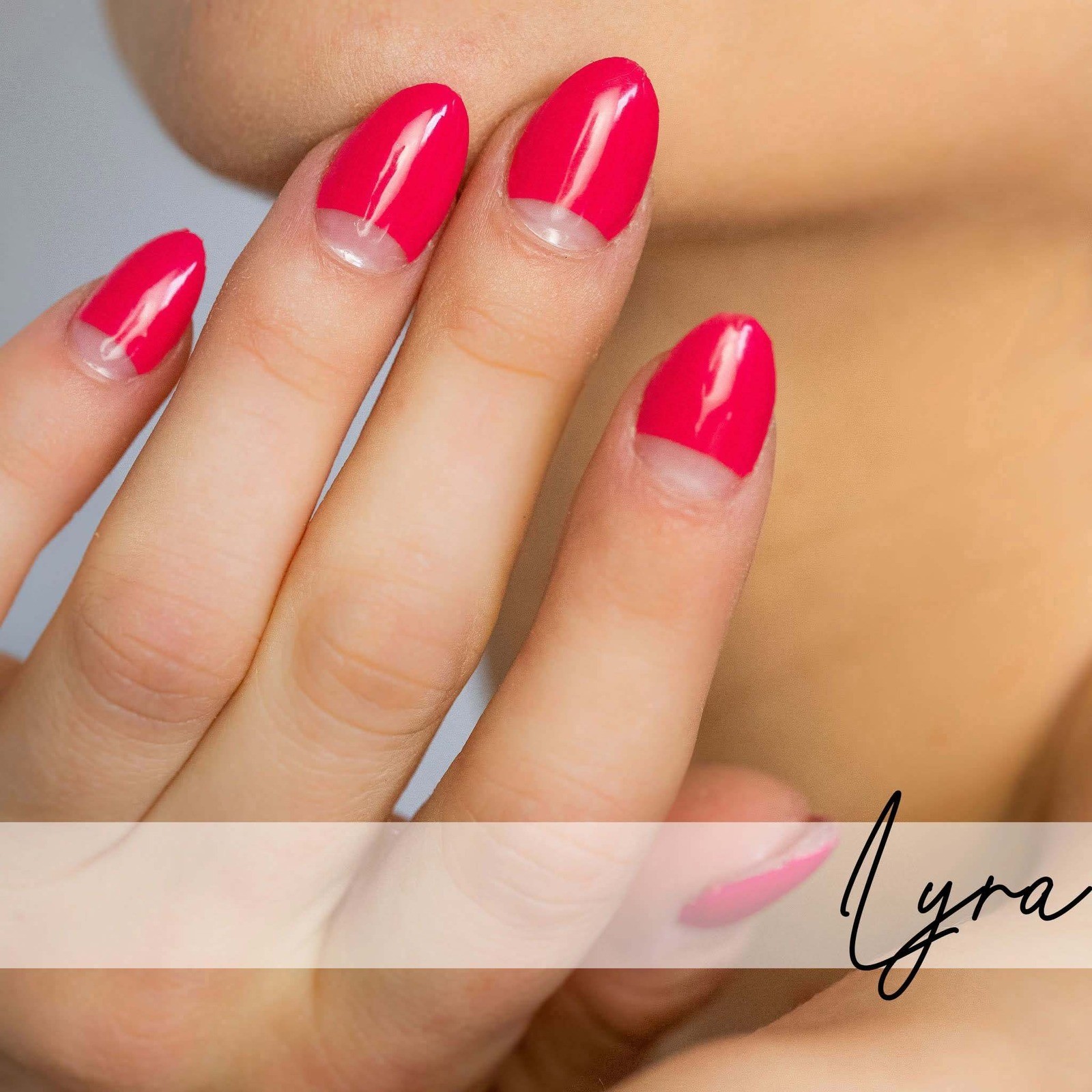 Siara Martin Beauty Lyra Elite UV Gel Nail Wraps Pink Half Moon Semi-Cured Gel