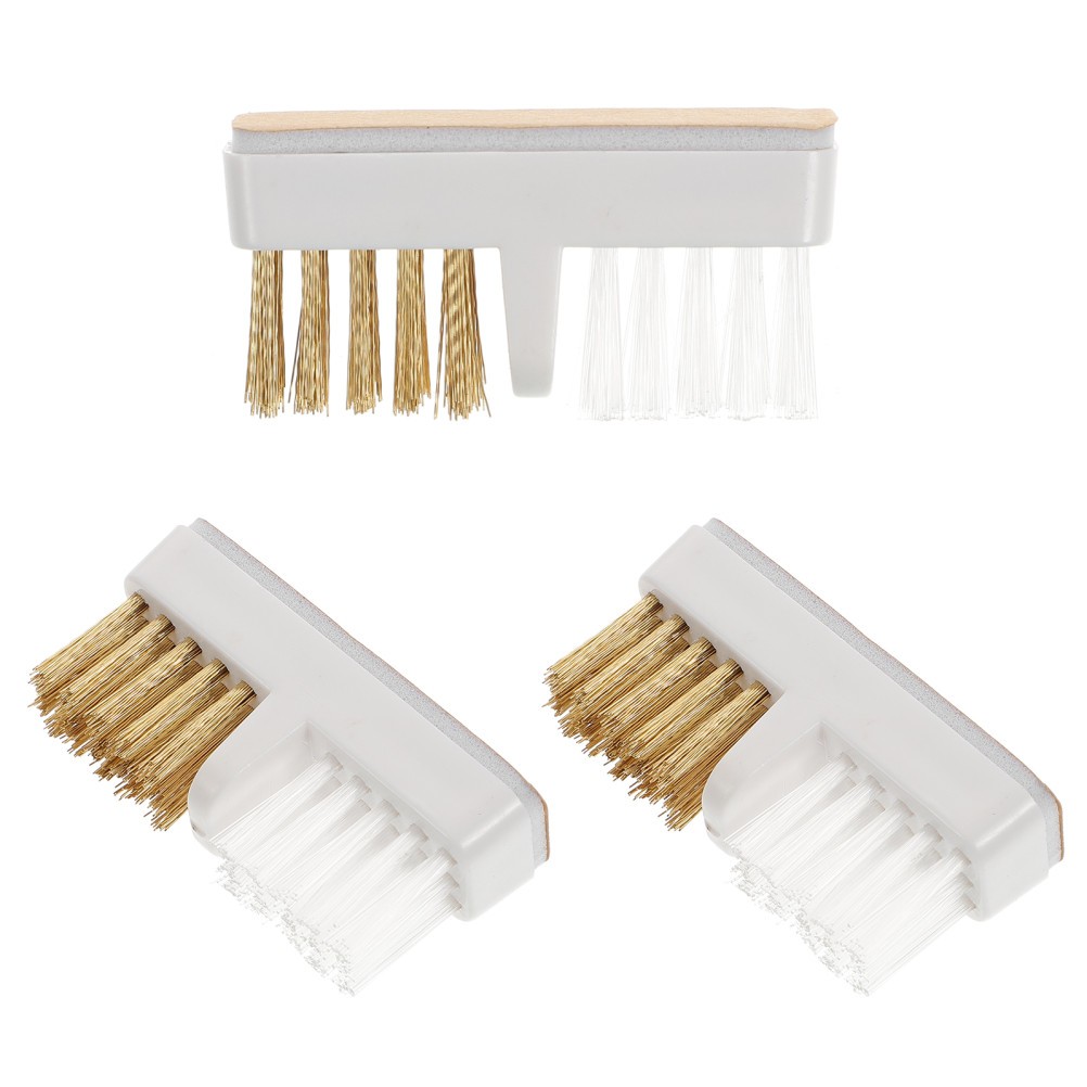3 PCS Steel Wire Brush for Drill Professional Nail Brushes Bit Cleaner