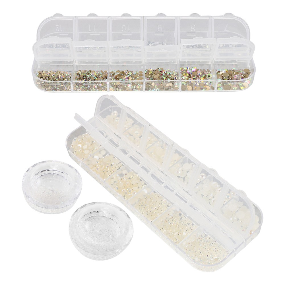 4 Boxes Nail Crystal Rhinestones Flatback Ab Gems For Crafts And Nails
