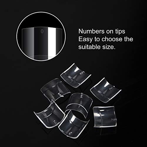 500PCS Short Nail Tips for Acrylic Nails – Clear Lady French Acrylic Style #4