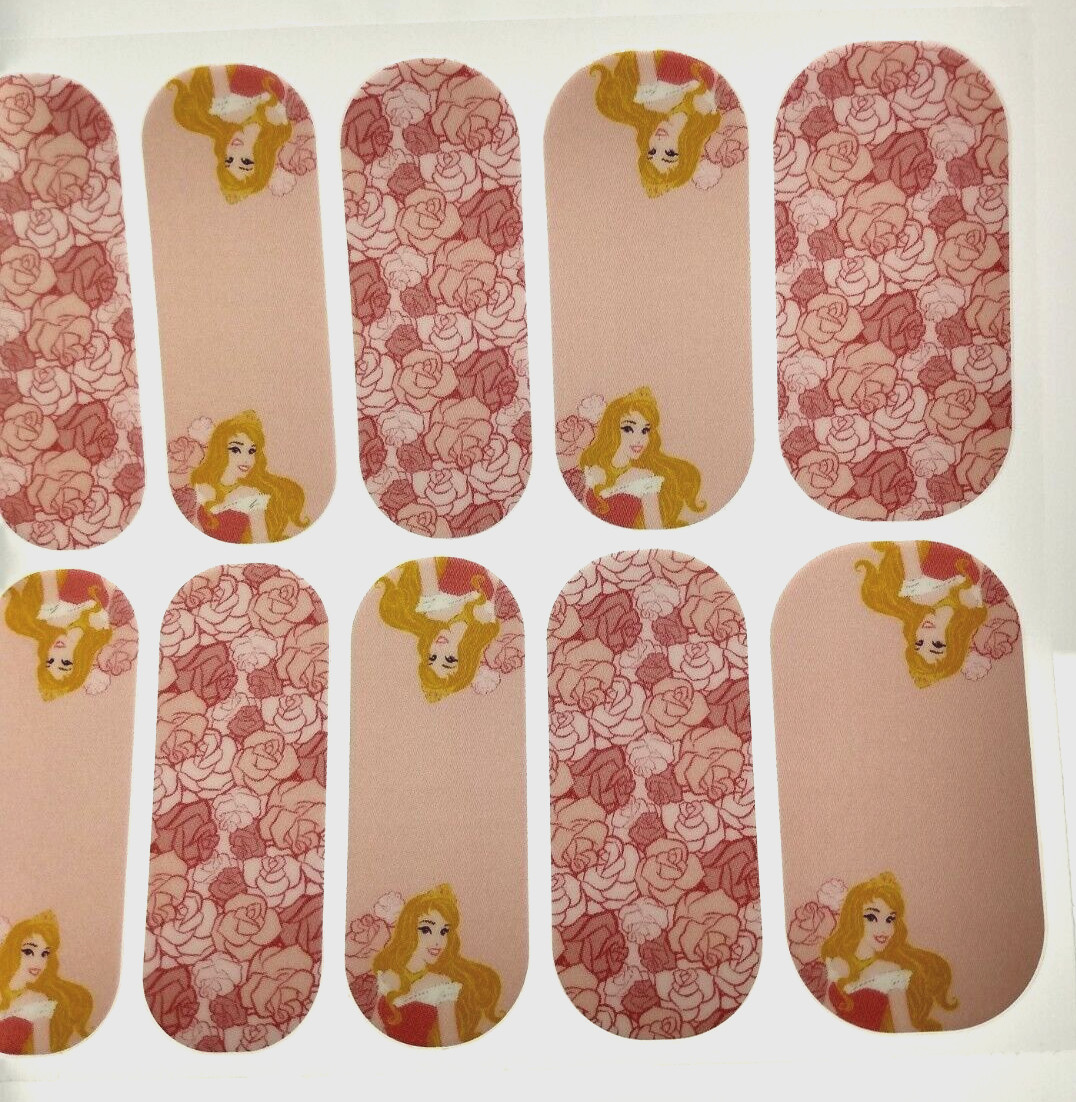 Jamberry Nail Wrap Sleeping Beauty “Make It Pink” Full Sheet Princess Aurora