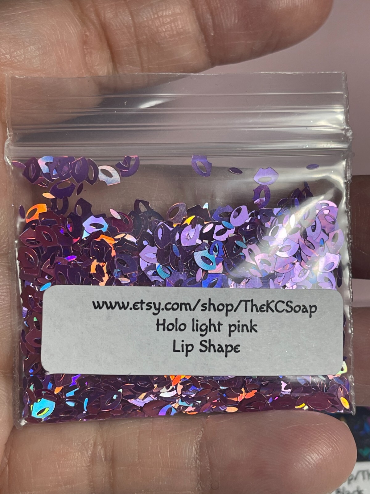 5G Holographic Lip shape Glitter HOLO for nail acrylic gel craft US Seller
