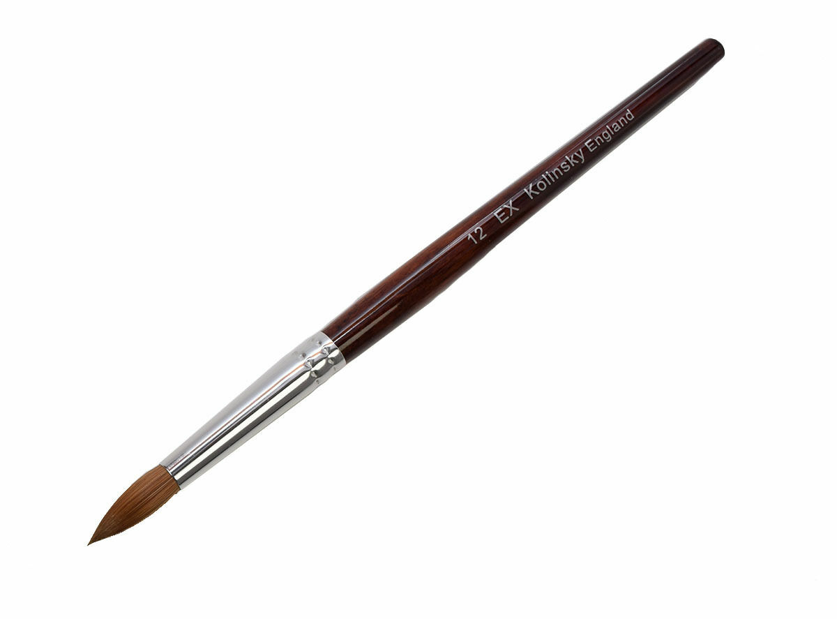 EX Kolinsky Acrylic Nail Brush for Manicure Powder (Round) – Choose brush size