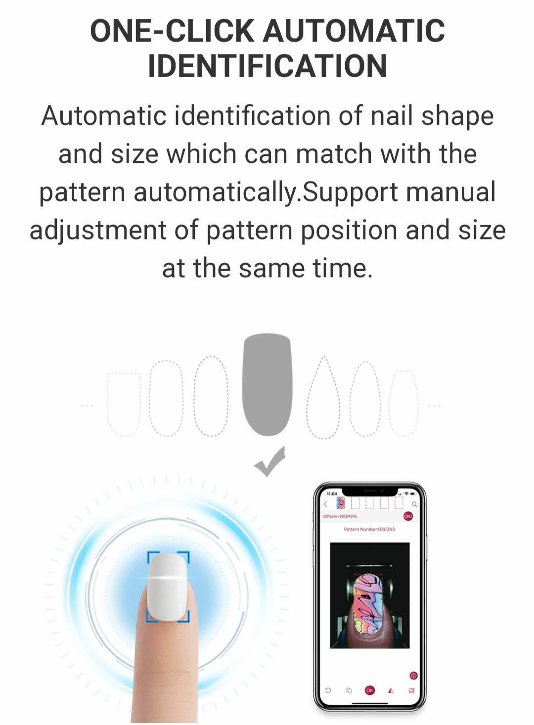 O2Nails Nail Art Printer (Rose Gold) Print any images on Nail via Mobile App