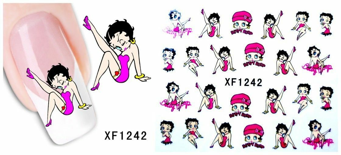 Nail Art Water Transfer Sticker Decal Stickers Pretty Girl XF1242