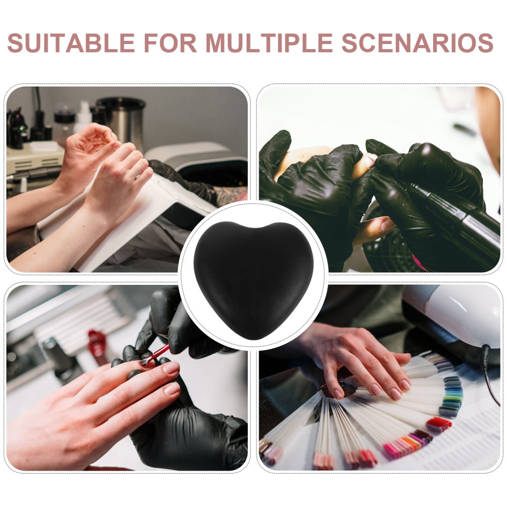 Ergonomic Manicure Hand Pillow Black Detachable Nail Rest Cushion for Nail Salon