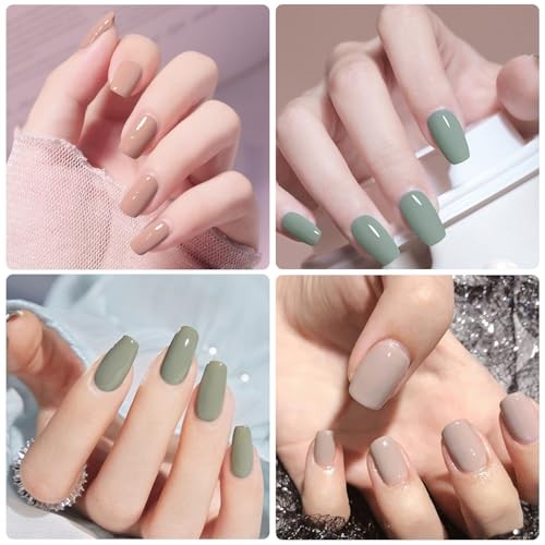 20 Sheets Light Color Series Nail Strips for Women KIT1 Light Color Solid