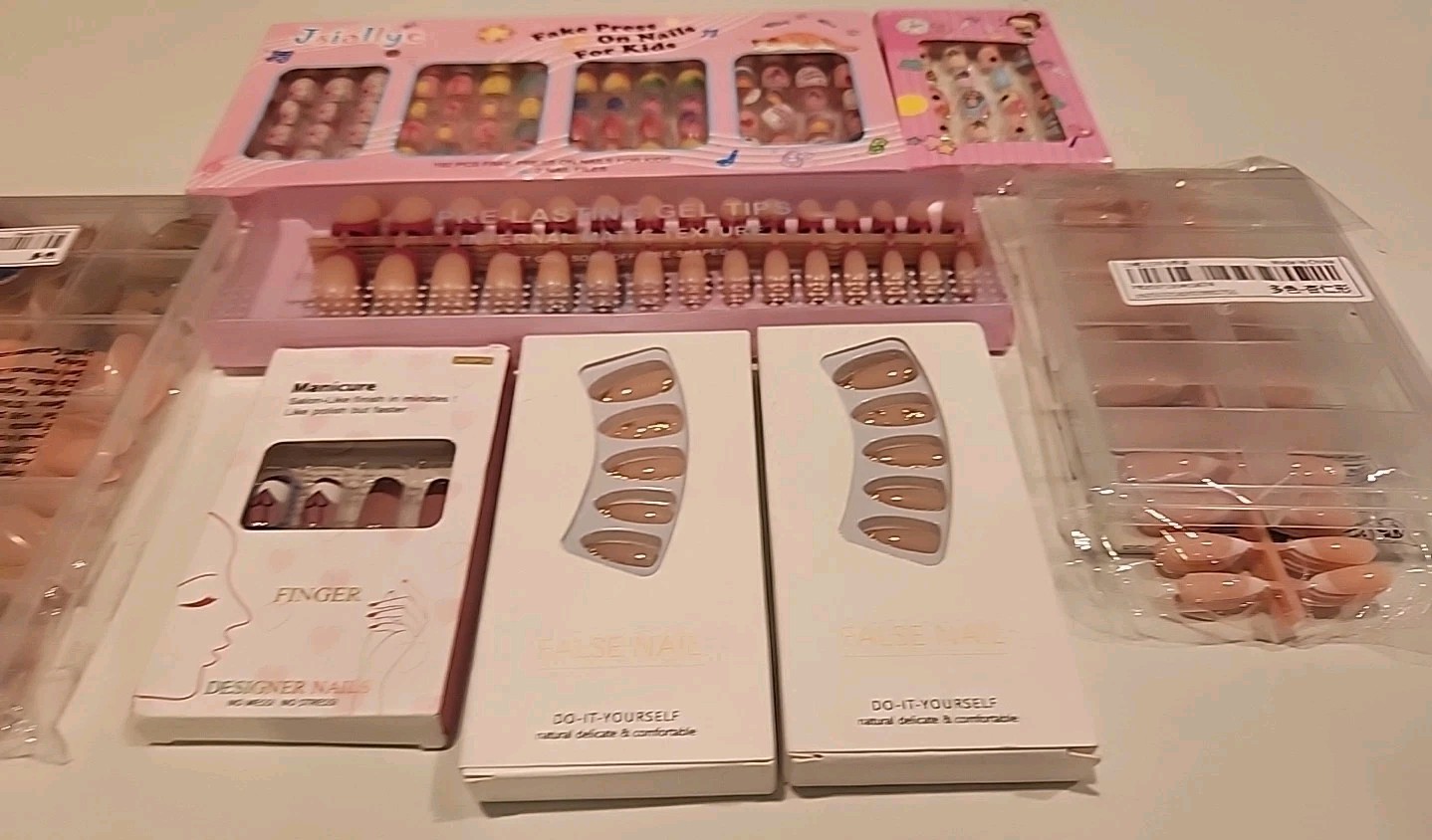 Multiple Style Size and Color Press On Nails for Women, Open Box