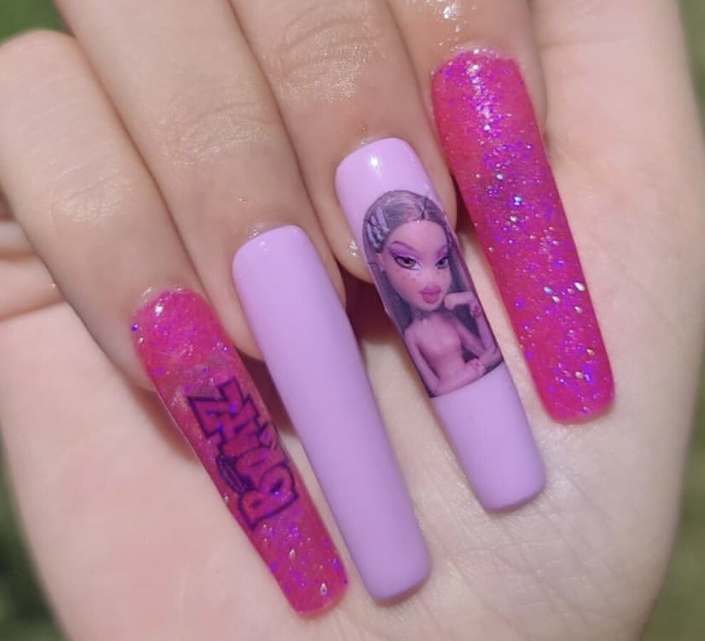 Baddie Bratz Doll Nail Decals Waterslide Airbrush Nail Art Nail Wraps Stickers