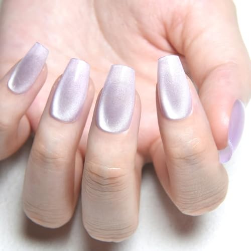 Cat 24 Ounce (Pack of 1) 24Pcs-Coffin Medium Square-04 Light Lavender Purple