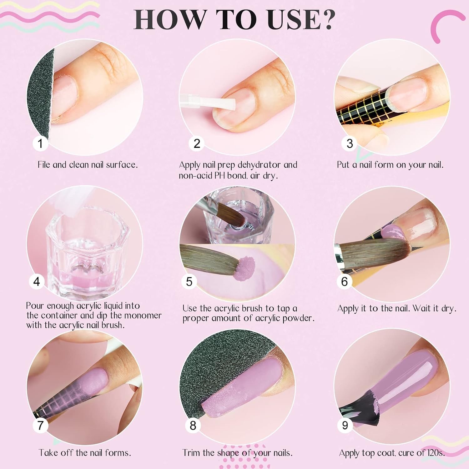 Saviland Acrylic Nail Kit – 10g Powder, 30ml Liquid & Essential Tools Included