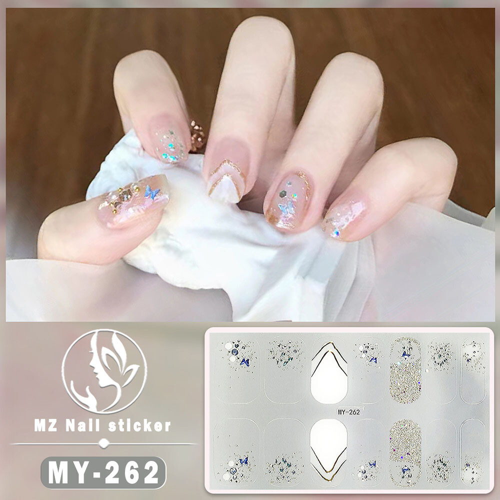 Full Size Nail Wraps Sticker Polish Manicure Art Self Stick Decor 3D Strips Lot!