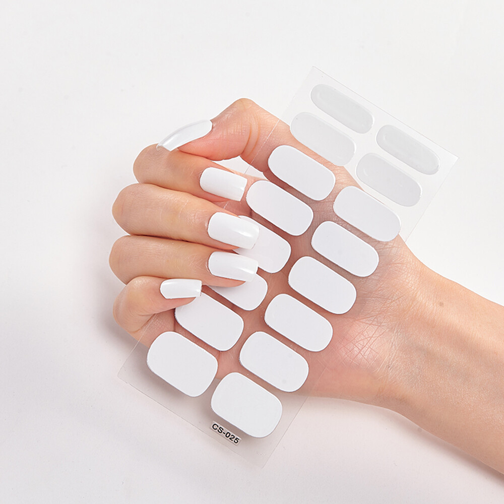 Full Size Nail Wraps Stickers Polish Toe Manicure Art Self Stick Decor 3D Decals