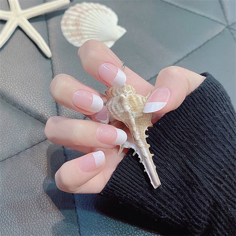 24Pcs False Nails Wearable Fake Nails Acrylic Nail Tips Press On Nail Full Cover