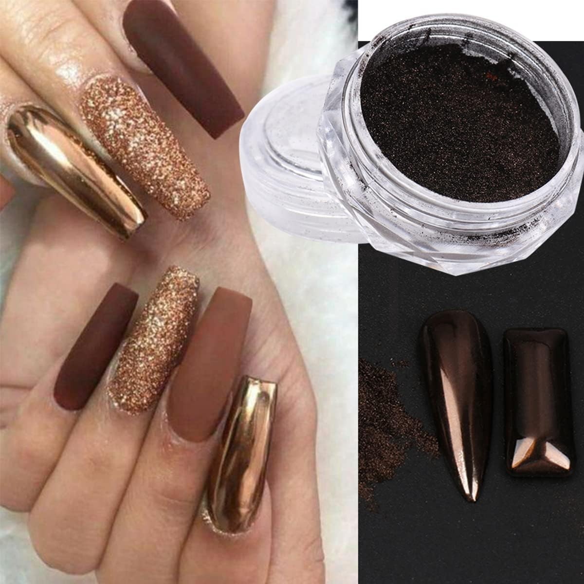 Mirror Finish Chrome Nail Powder Set