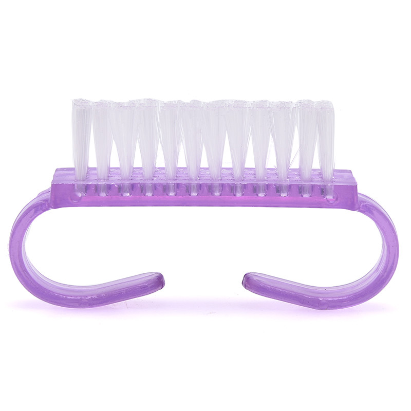 Plastic nail art small manicure pedicure brushes finger nail care dust clea.t2
