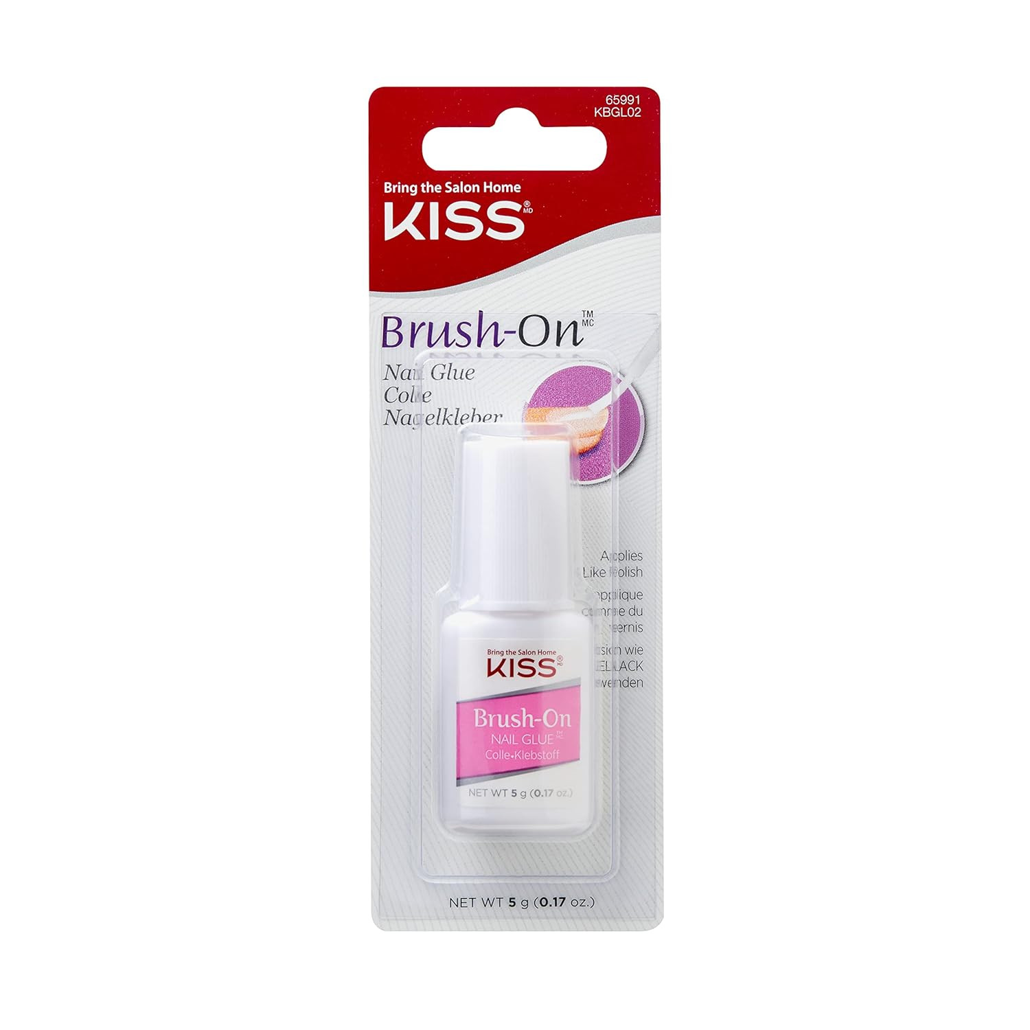 KISS Brush-On-Nagelkleber Für Press-On-Nägel, Nagelkleber Mit Schnelltrocknender
