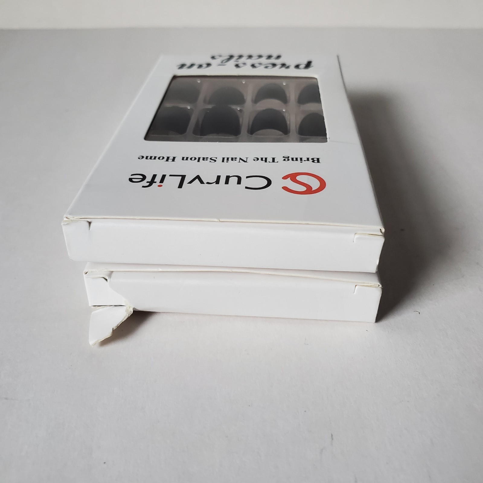 Lot Of 2 Sets CurvLife Press-On Nails 1 3D Adhesive Tabs Or Glue Salon Style *