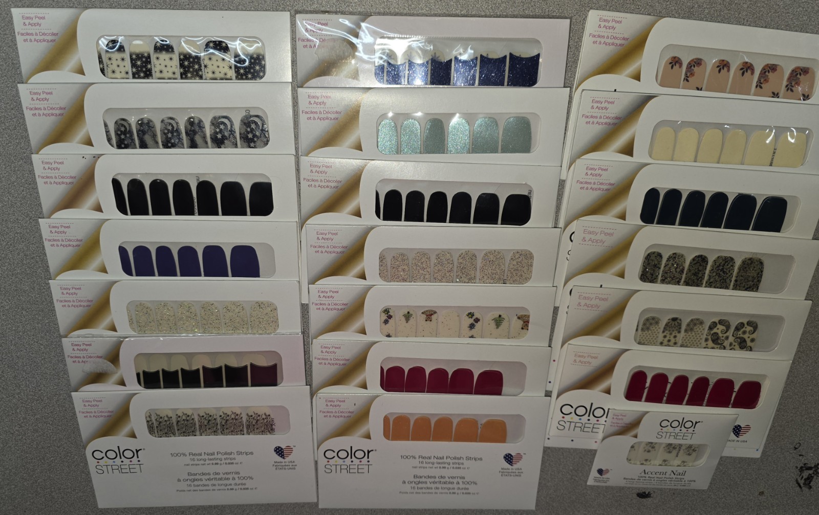 117 Sets – Color Street Nail Polish Strips Multicolor Easy Peel Nail Art