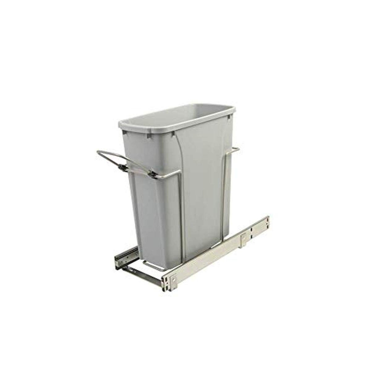 Soft-Close Pull-Out Trash Can for Cabinets, 20 Qt (5 Gallon) Bottom Mount Single