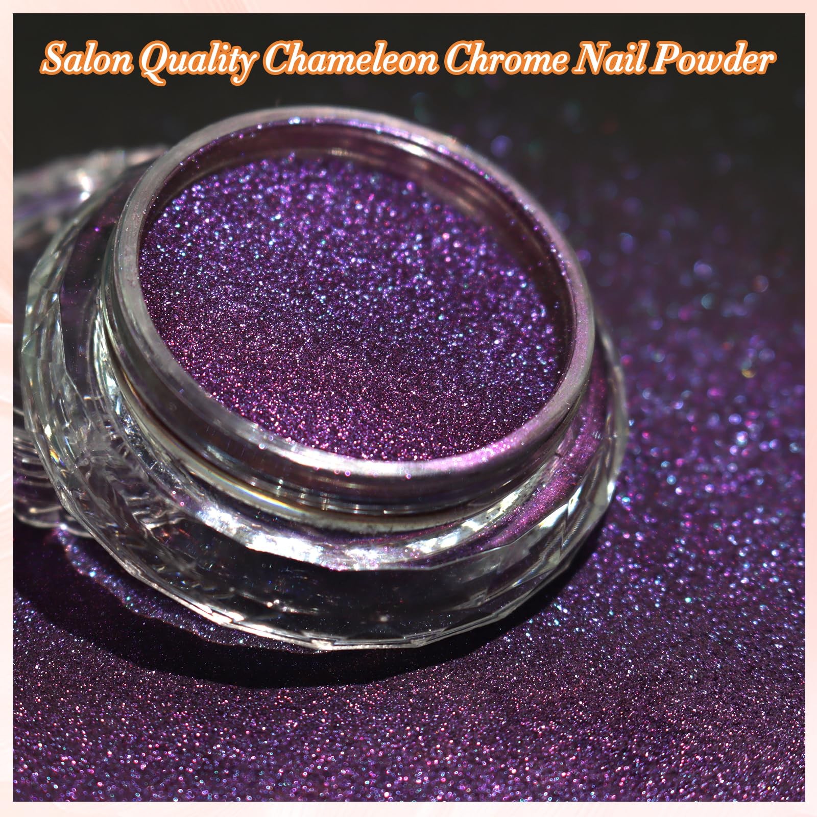 Chameleon Chrome Nail Powder, Color-Shift Nail Powder Pigment Glitter Dust Ma…