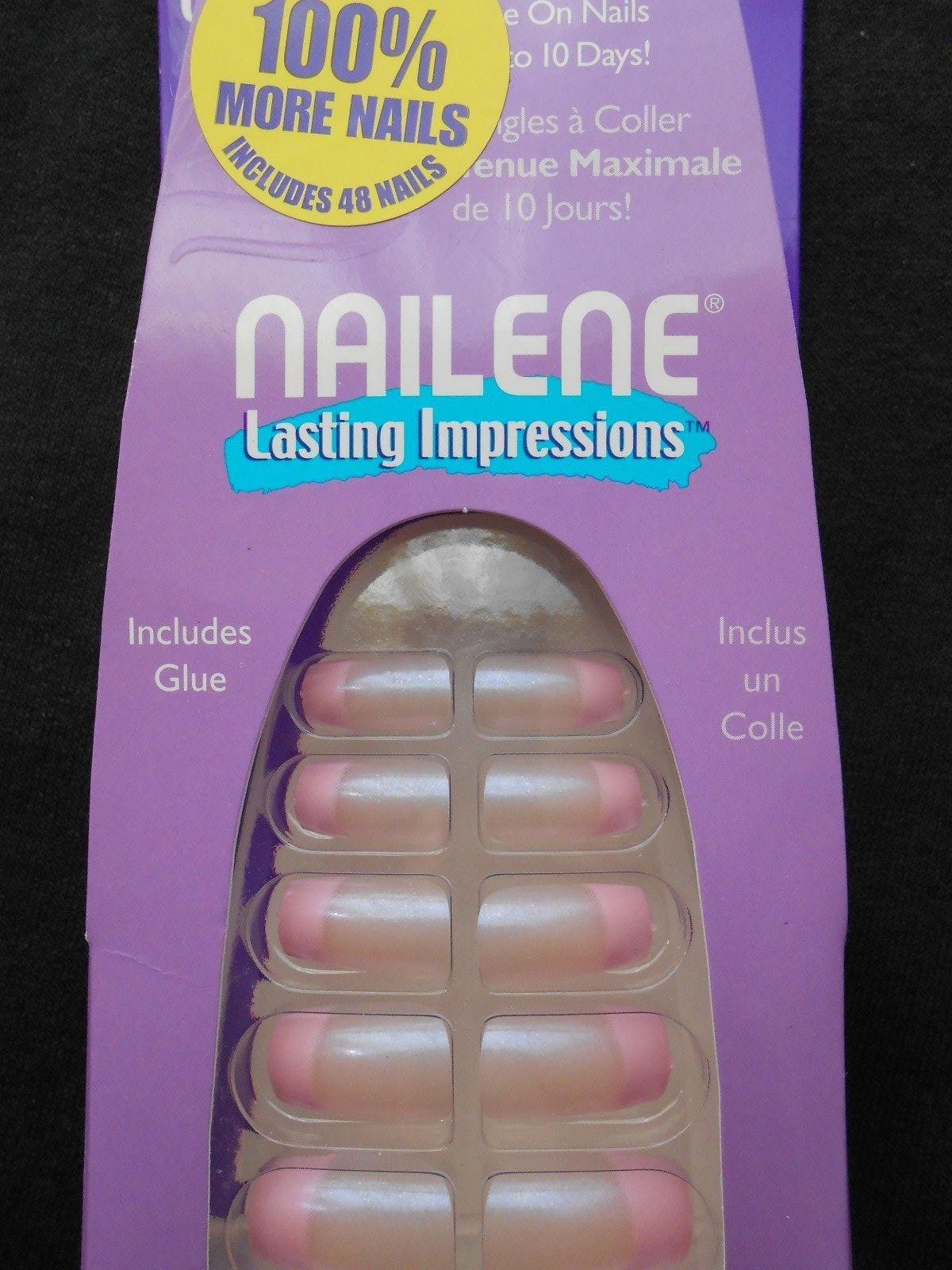 NAILENE LASTING IMPRESSIONS GLUE ON NAILS 5 SETS BONUS SETS FREE BONUS NAIL ART